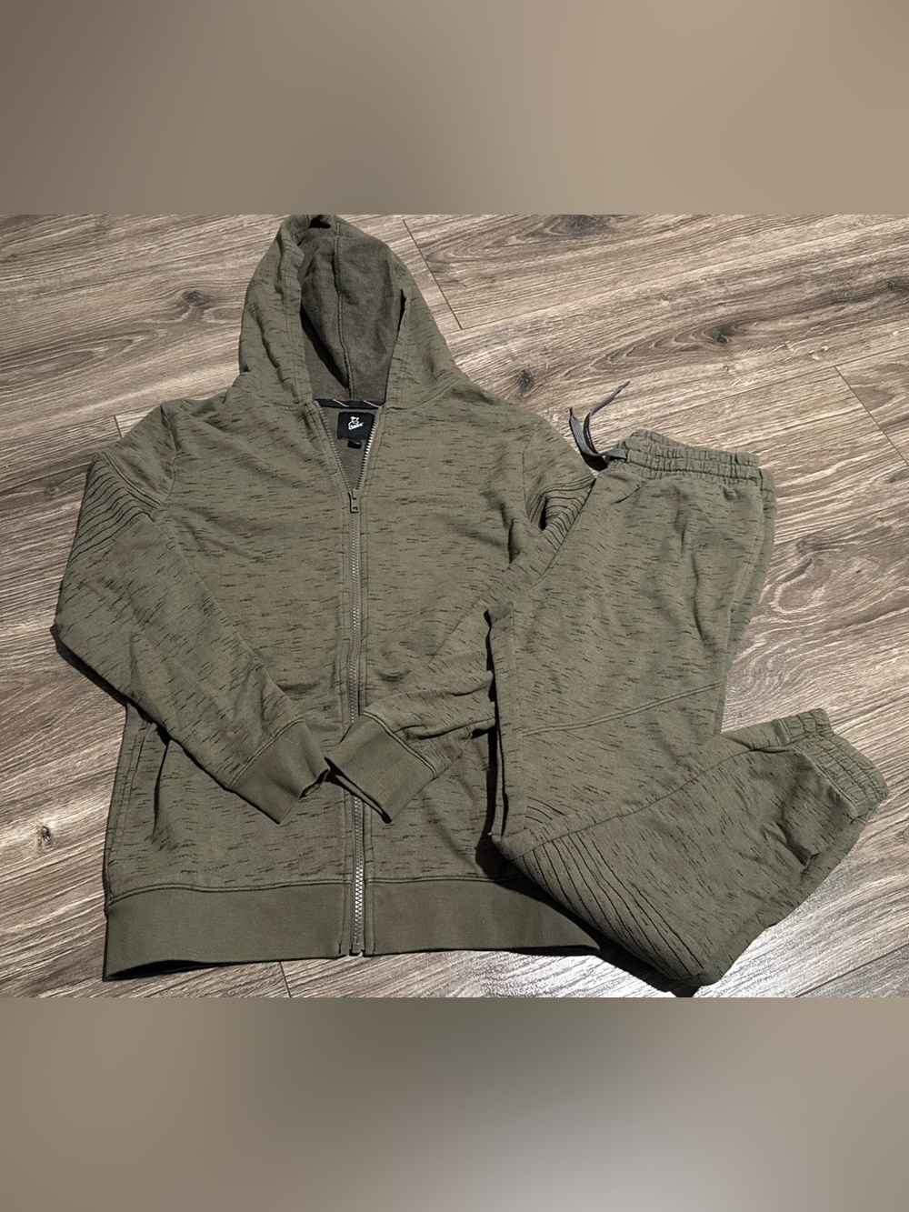 art class Olive Green Zip Hoodie & Jogger Set